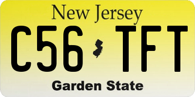 NJ license plate C56TFT