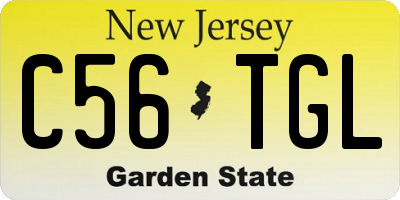 NJ license plate C56TGL