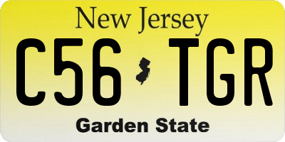 NJ license plate C56TGR