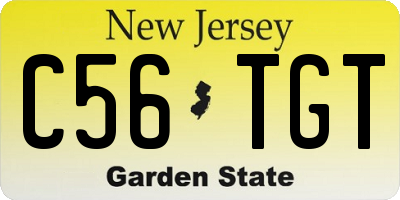 NJ license plate C56TGT