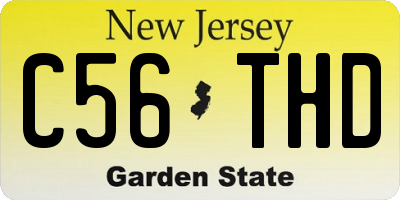 NJ license plate C56THD