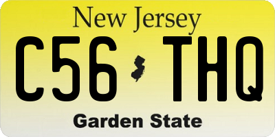 NJ license plate C56THQ