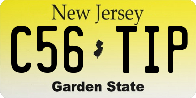 NJ license plate C56TIP