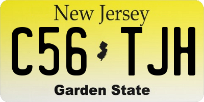 NJ license plate C56TJH