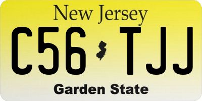NJ license plate C56TJJ