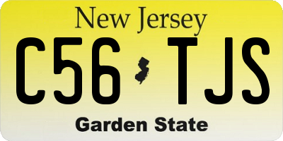 NJ license plate C56TJS
