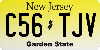 NJ license plate C56TJV