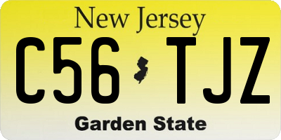 NJ license plate C56TJZ