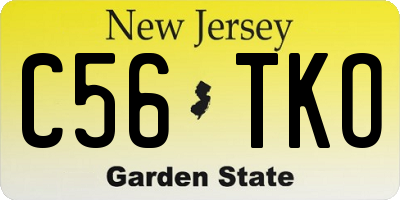 NJ license plate C56TKO