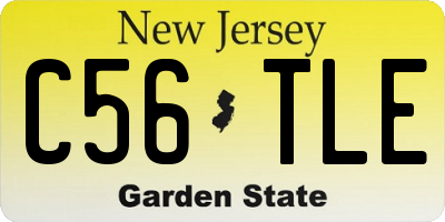 NJ license plate C56TLE