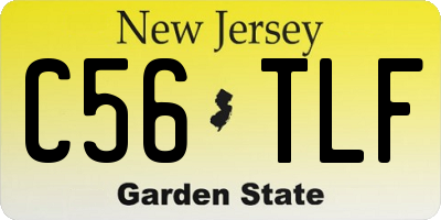 NJ license plate C56TLF