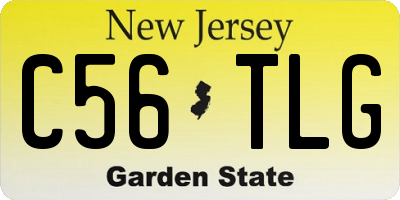 NJ license plate C56TLG