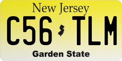 NJ license plate C56TLM
