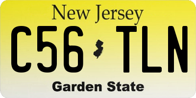 NJ license plate C56TLN
