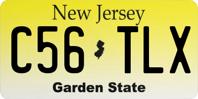 NJ license plate C56TLX
