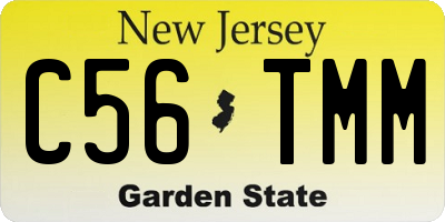 NJ license plate C56TMM