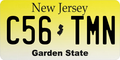 NJ license plate C56TMN