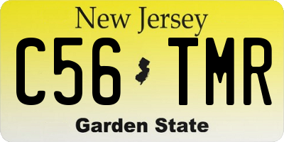 NJ license plate C56TMR