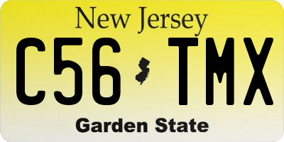 NJ license plate C56TMX