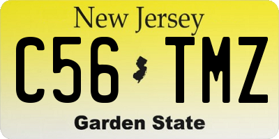 NJ license plate C56TMZ