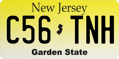 NJ license plate C56TNH