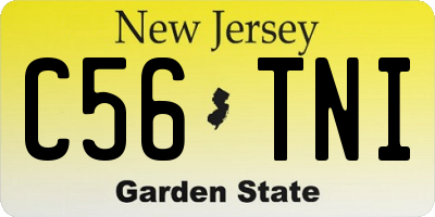 NJ license plate C56TNI