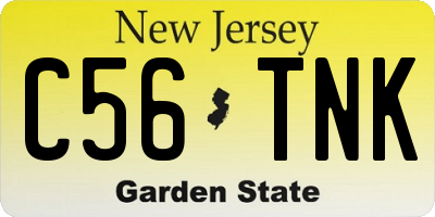 NJ license plate C56TNK