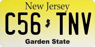 NJ license plate C56TNV
