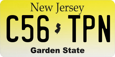 NJ license plate C56TPN