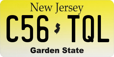 NJ license plate C56TQL