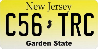 NJ license plate C56TRC