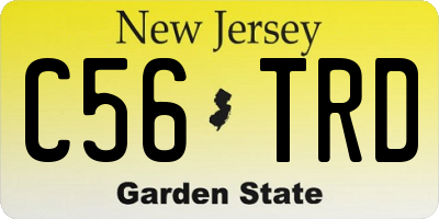 NJ license plate C56TRD