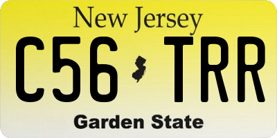 NJ license plate C56TRR