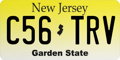 NJ license plate C56TRV