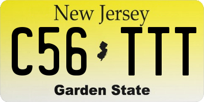 NJ license plate C56TTT