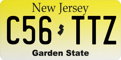 NJ license plate C56TTZ