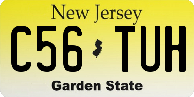 NJ license plate C56TUH