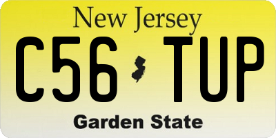 NJ license plate C56TUP