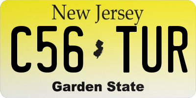 NJ license plate C56TUR