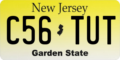 NJ license plate C56TUT