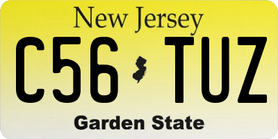 NJ license plate C56TUZ
