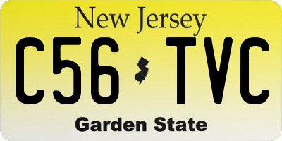 NJ license plate C56TVC