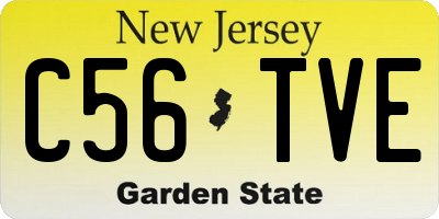 NJ license plate C56TVE