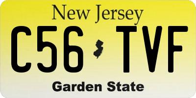 NJ license plate C56TVF