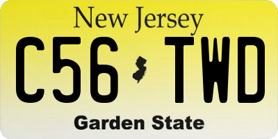 NJ license plate C56TWD