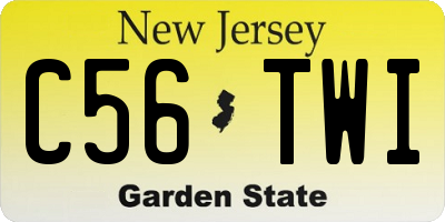 NJ license plate C56TWI