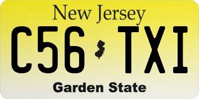 NJ license plate C56TXI