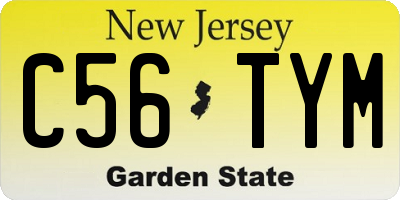 NJ license plate C56TYM