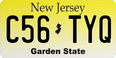 NJ license plate C56TYQ