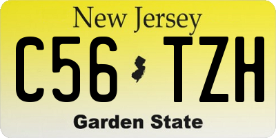 NJ license plate C56TZH